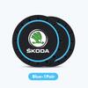 KEOW9 2pcs Silicone Car Coaster Water Cup Bottle Holder Mat Anti-Slip Pad For Skoda Fabia 1 2 Octavia a7 RS Superb Rapid Yeti Karoq