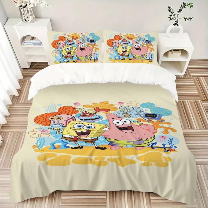 SpongeBob SquarePants Adventure Bedding Set - 3 Piece Comforter Cover Gift for Bedroom,Includes No InsertB123