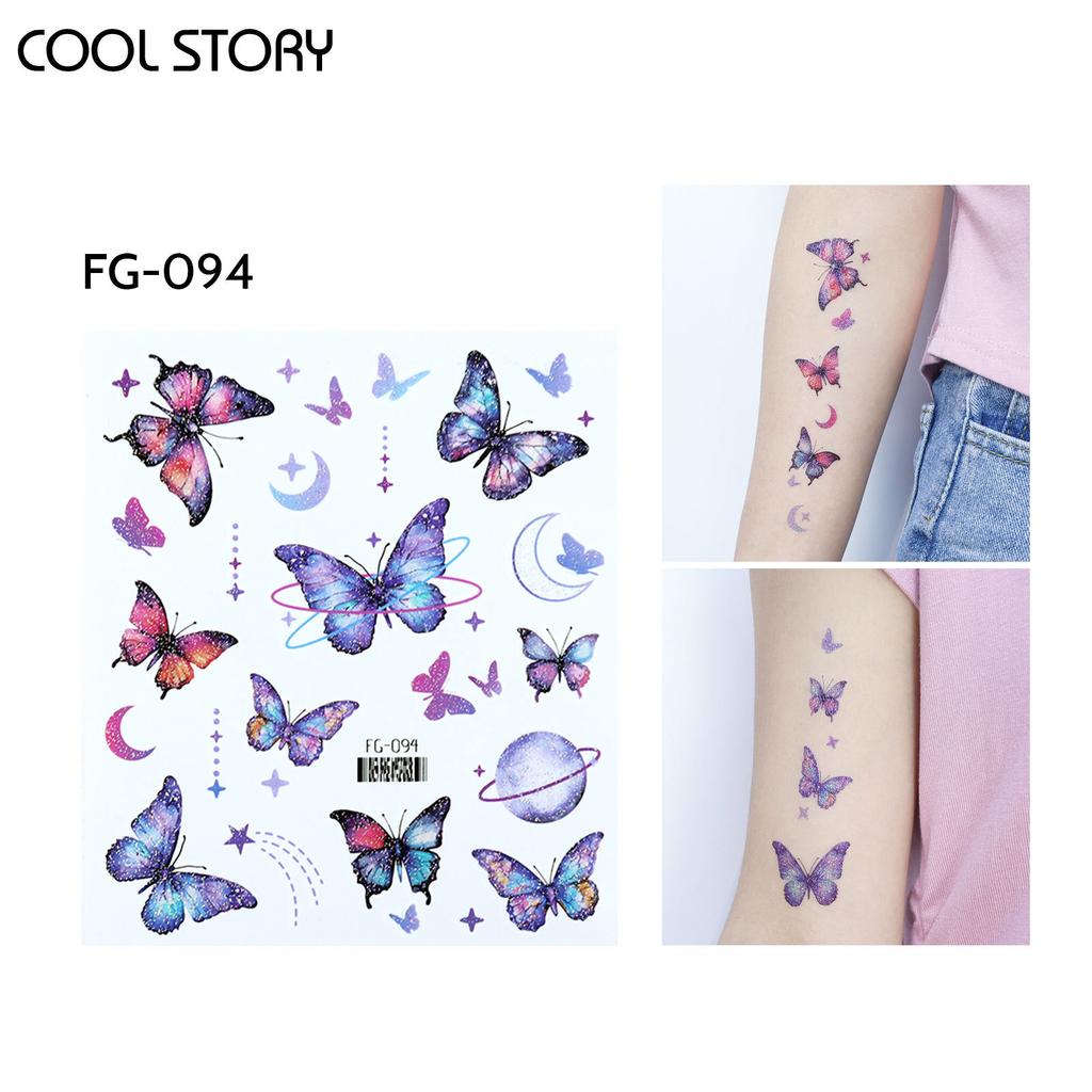 Party Stickers, Trendy Gold and Silver Embossed Valentine's Day Tattoo Stickers, Waterproof and Long-lasting Fake Tattoo Stickers