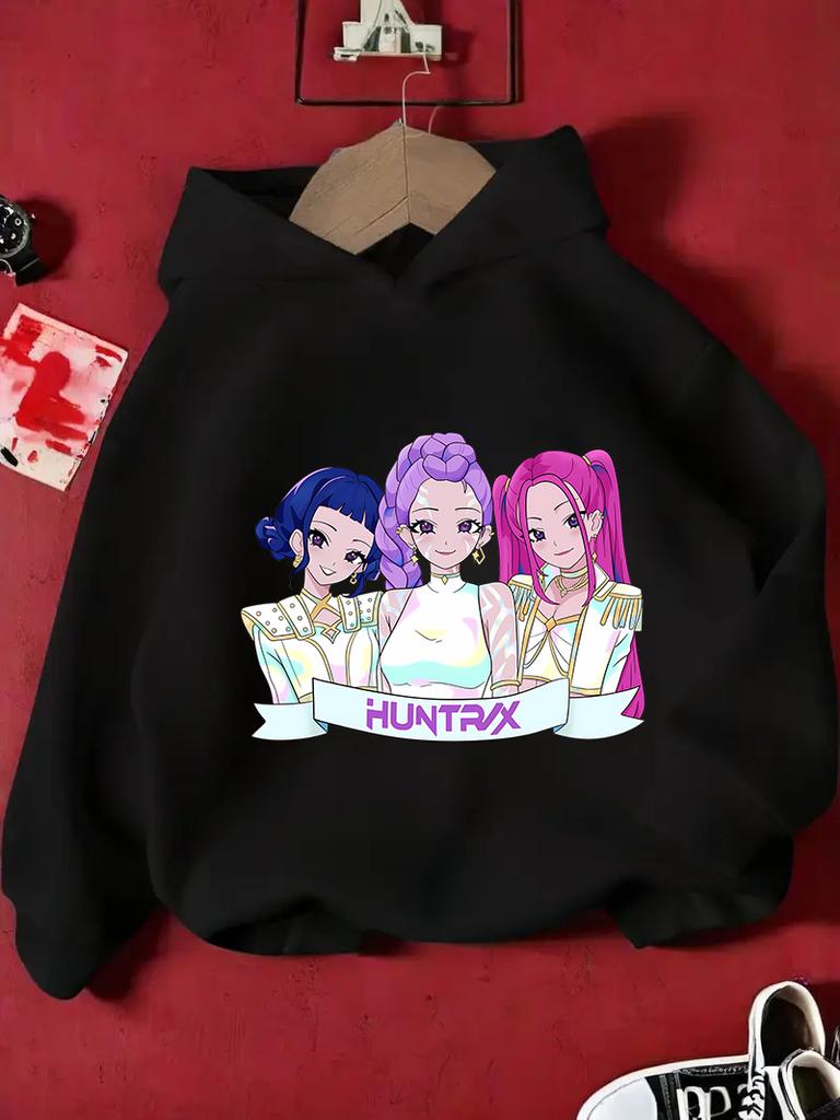 KPop Hunter Rumi Derpy Cartoon Girls Boy Hooded Sweatshirt Warm Children's Wave Fashion Casual Tops Casual Girls Clothing