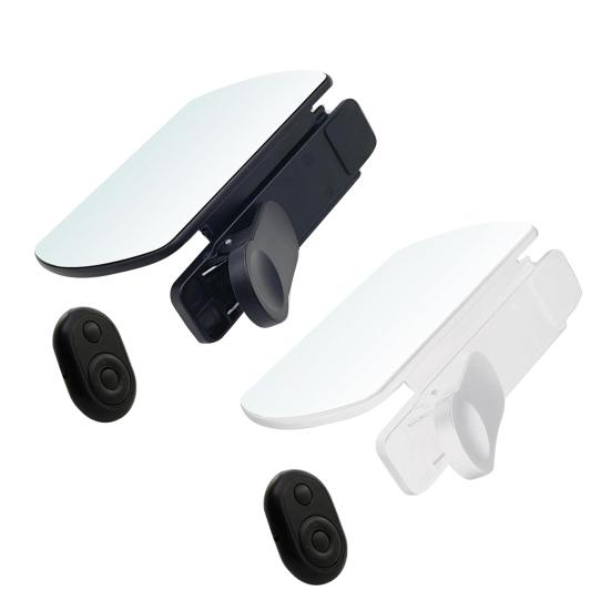 Phone Reflection Clip with Larger Mirror & Remote Adjustable Angle Mirror Effect Lens for Stunning Water Sky Shots Rear Camera Mirror Accessory