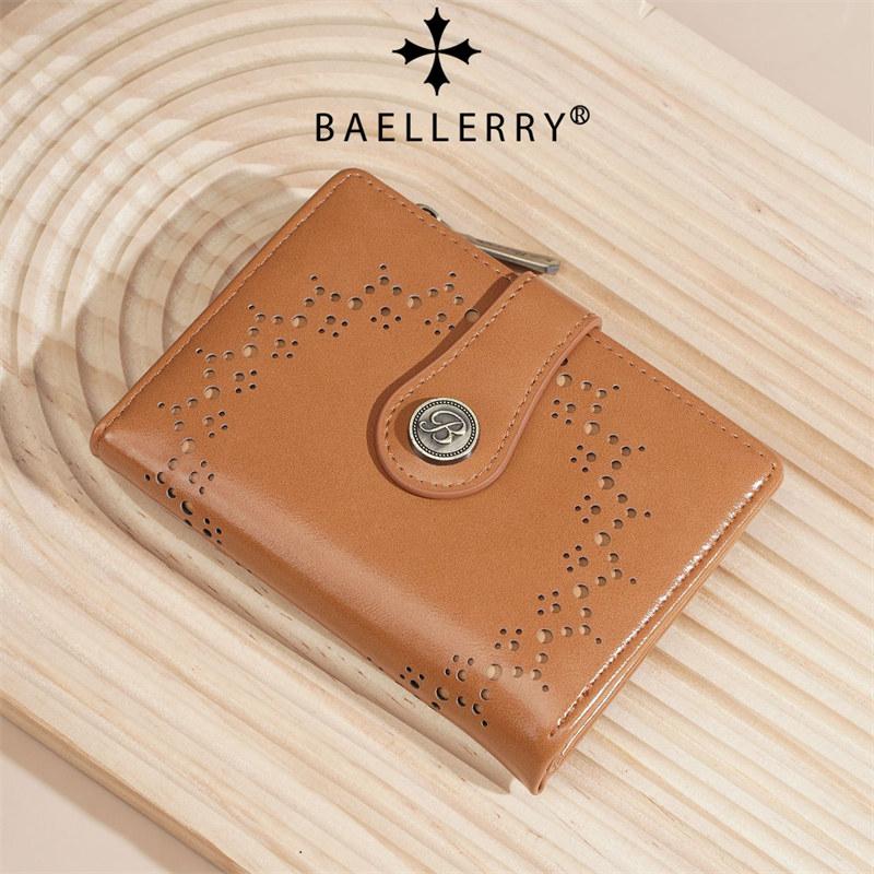 Baellerry Women Fashion Short Wallets Artificial Leather Hasp Bifold Wallet Card Holder Purse