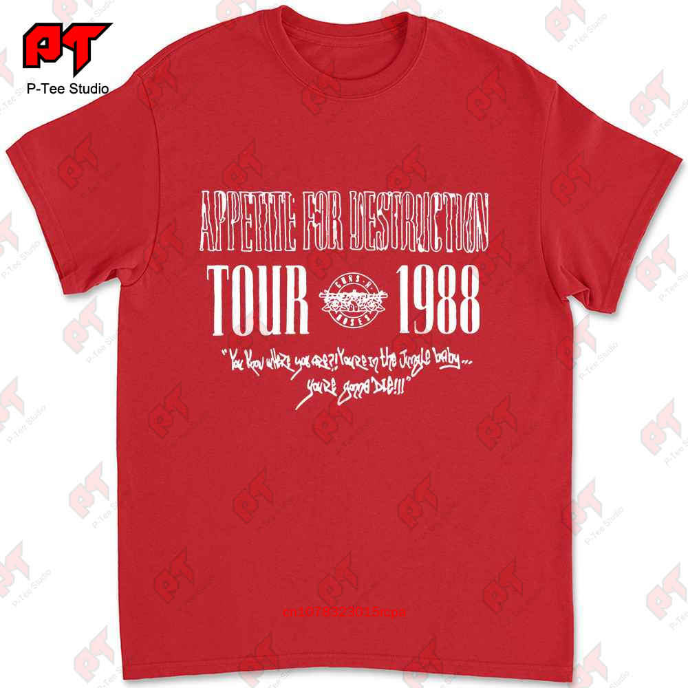 Guns N Roses Appetite Tour 1988 Tshirt E3XM S