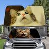 Funny Startled Cat Car SunShade Windshield Anti-UV Protection Front Shade Attachment Sun Visor Protective Cover
