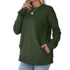 Crewneck Sweatshirts Women Long Sleeve Tops  Fall Fashion Clothes Winter Pullover With Pockets
