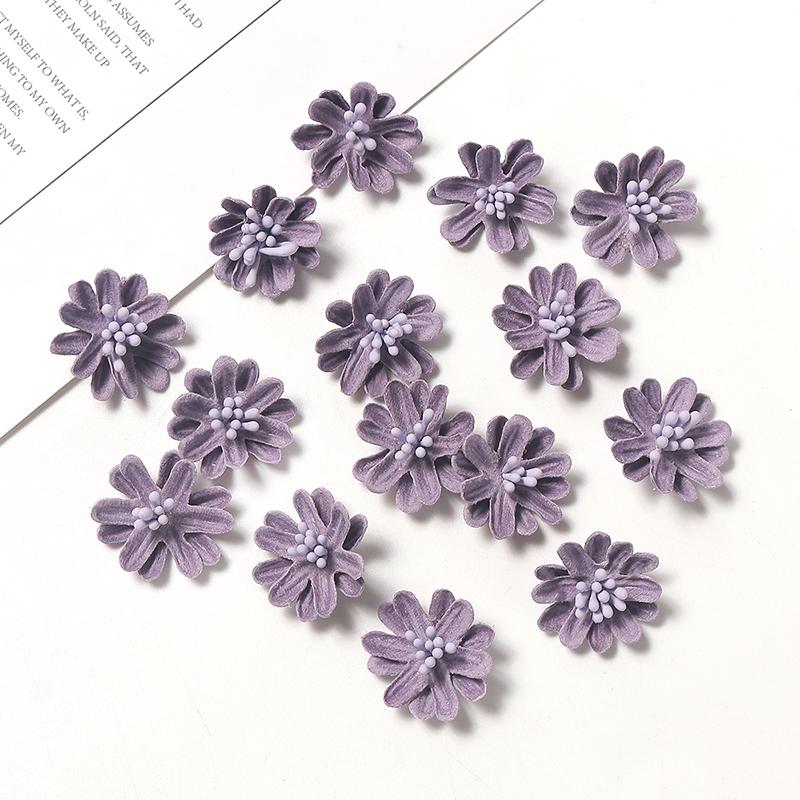 10/20/50Pcs 2.5cm Silk Artificial Daisy Flowers Head for Home Wedding Decoration Fake Flower DIY Garland Craft Accessories