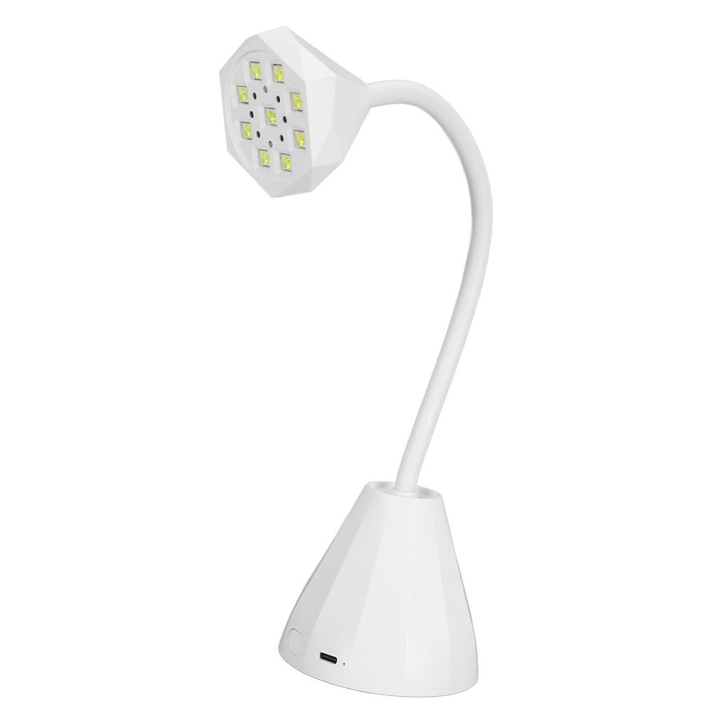 Lampă de Unghii Gât de Lebădă 27W cu 9 Bucăți Cipuri de Lampă Gât de Lebădă Flexibil Reîncărcabilă Lampă UV pentru Uscat Gel de Unghii