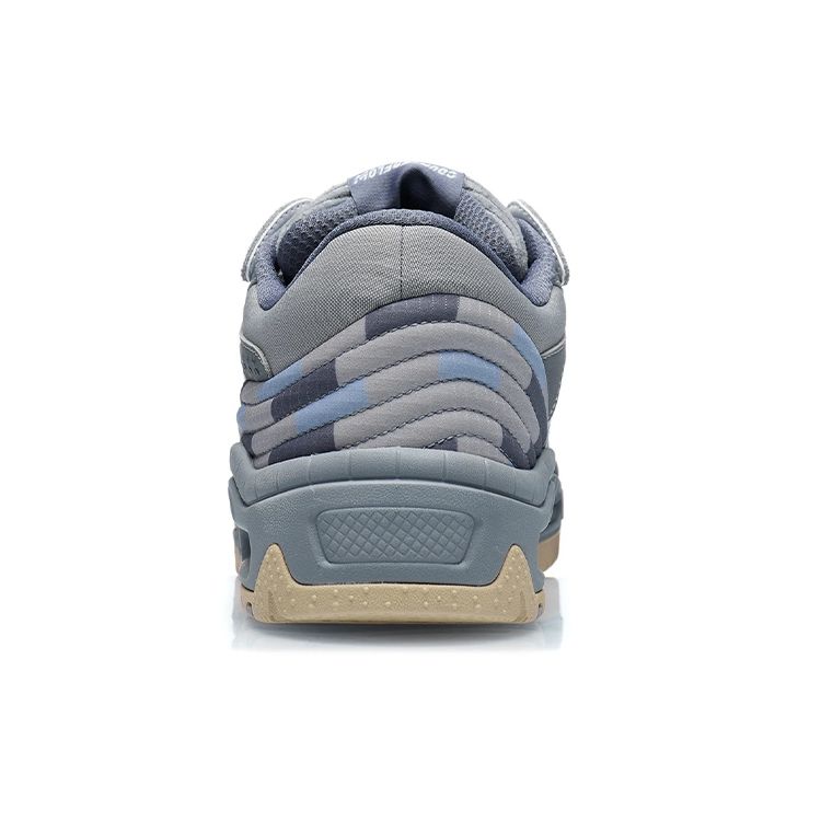Li Ning CF Thick Sole Height Increasing Cushioning Versatile Bread Shoes Low Top Sports Casual Shoes Men sneaker Mist-Blue AGCR437-4