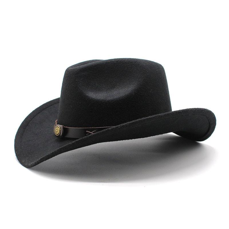 Western Cowboy Fedora Hat For Men And Women With Wool Felt Sun Protection