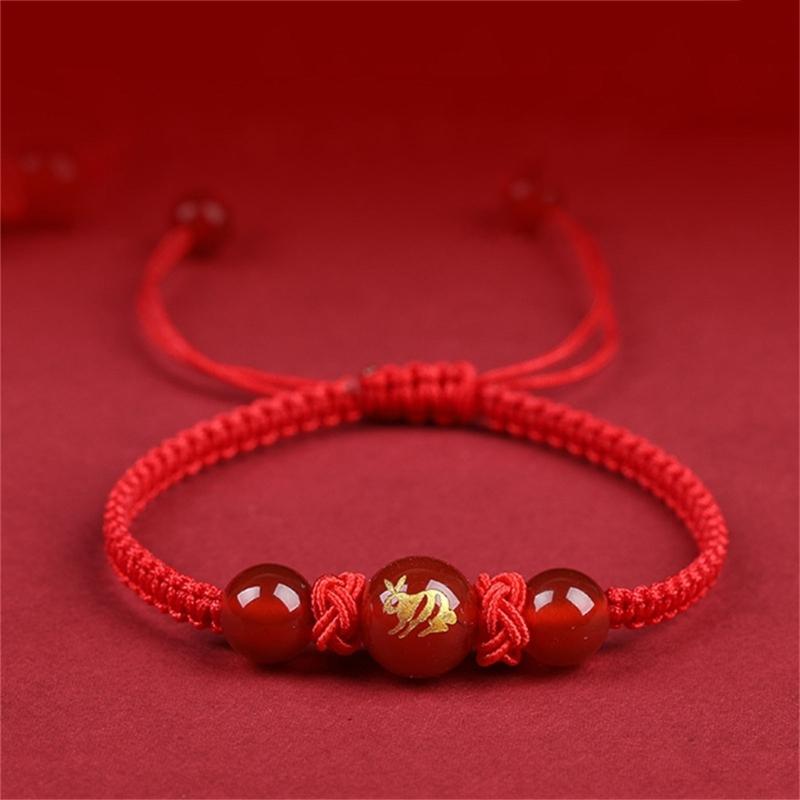 Chinese Snake Red String Bracelet Adjustable Charm Jewelry Luck Braided Rope Bracelet Suitable for Women and Men Present