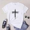 Believe Cross Tshirt Wounisex Religious Inspiring Faith Bible Tee Shirt Top T-Shirt Scripture Unisex Jesus Christ