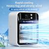 Portable Mini air Conditioner Desktop Fast Water-Cooled Electric Fan Double Jet Ultrasonic Atomization 2 Speed Silent Air Cooler