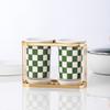 Checkerboard Ceramic Chopsticks Holder Drain Rack Chopsticks Basket Chopsticks Box Cutlery Box Storage Rack Wall-mounted Shelf