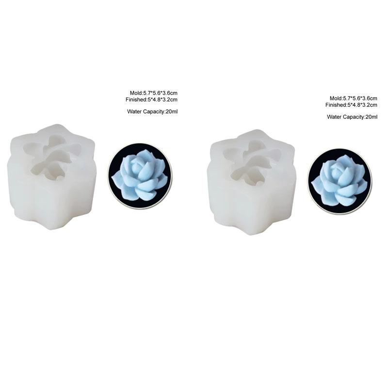 Succulent Plants Fondant Silicone Mold 3d DIY Candle Clay Resin Plaster Chocolate Wax Mould Flower Decorative Molding