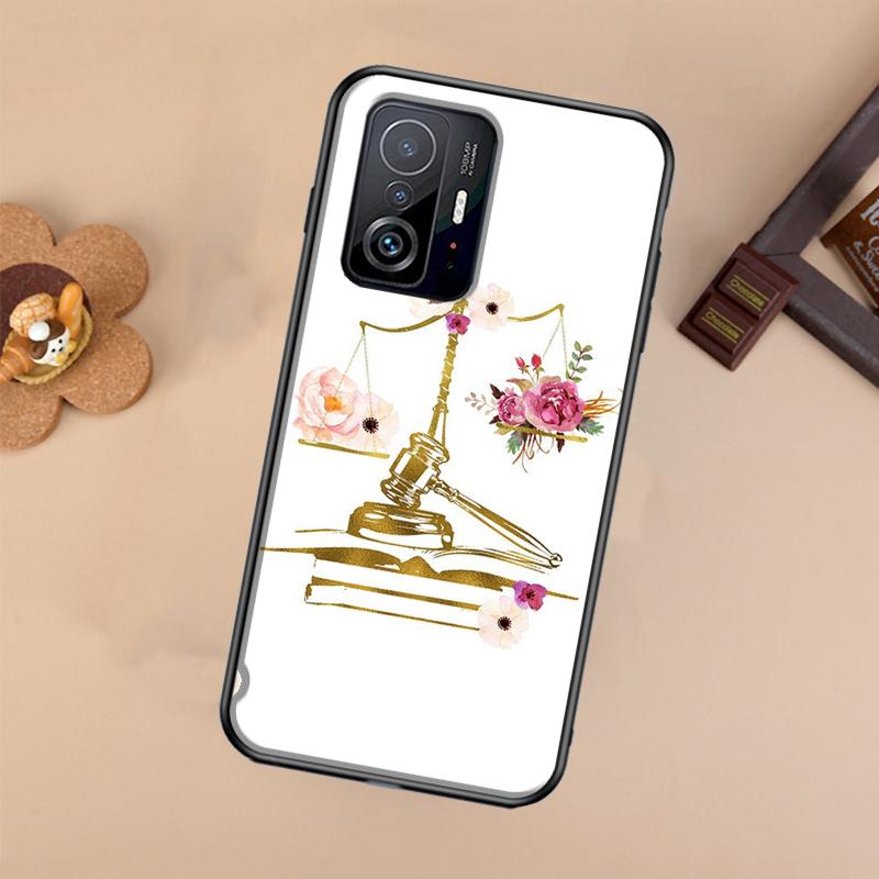 Lawyer Judge Pattern Art Case For Xiaomi POCO X7 X6 Pro X3 X5 M6 F3 F5 F6 Pro 11T 12T 13T 14T Pro 13 14 Ultra Cover