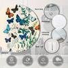 Floral Butterfly Shower Curtain – Polyester Fabric Bathroom Decor, Can Be Used As Room Divider Or Wall Hanging