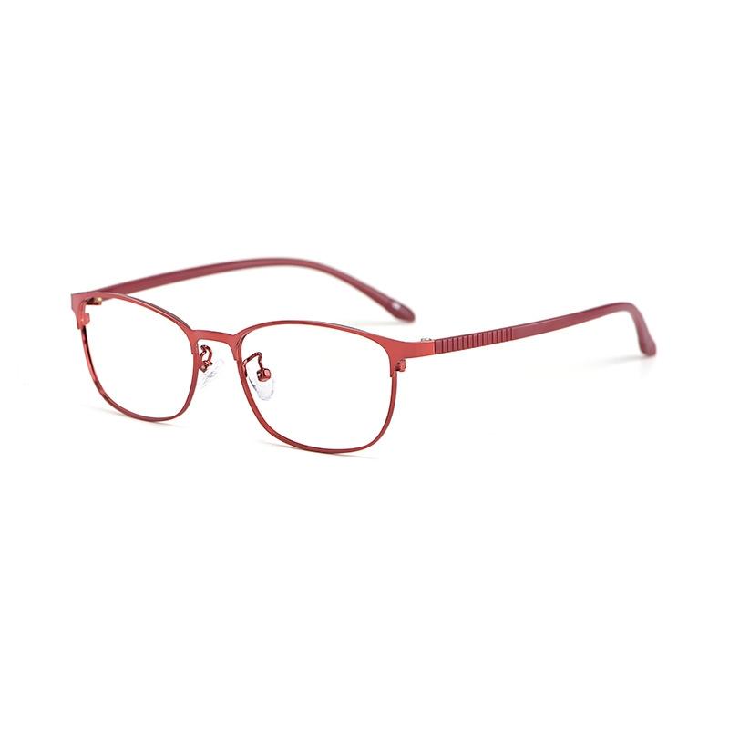 

Women Business Alloy Glasses Frame Full Rim Myopia Spectacle Frames Flexible TR Temples Hyperopia Optical Eyewear 3569 красный