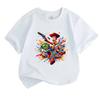 Kids Boys Girls Crew Neck Short Sleeve 100% Cotton T-Shirt, Funny Colorful Cartoon Adventure Character Print Casual Soft Tees for Children Daily Play