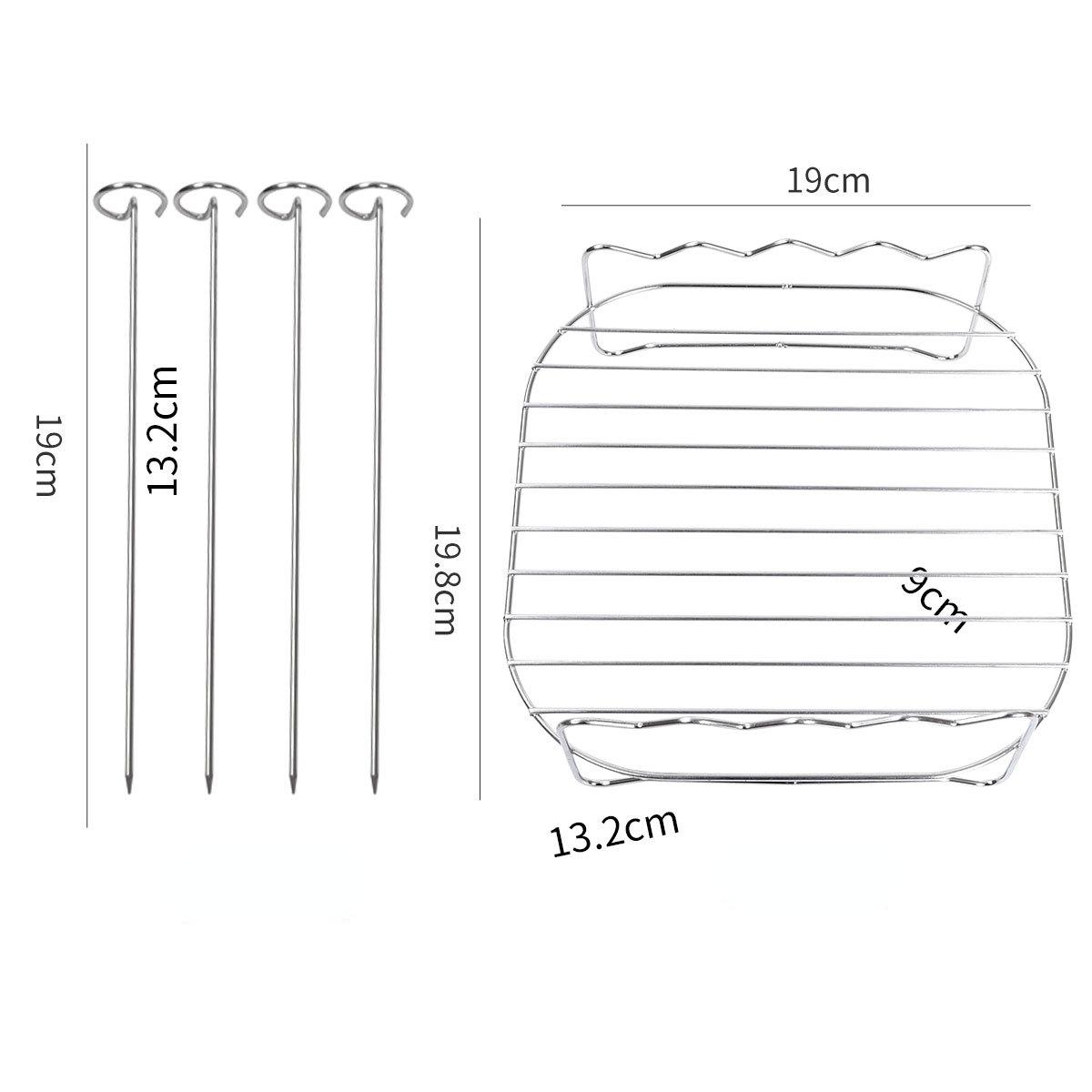 

Набор для гриля на открытом воздухе с шампурами, квадратная фритюрница, гриль-пароварка, кронштейн для гриля из нержавеющей стали