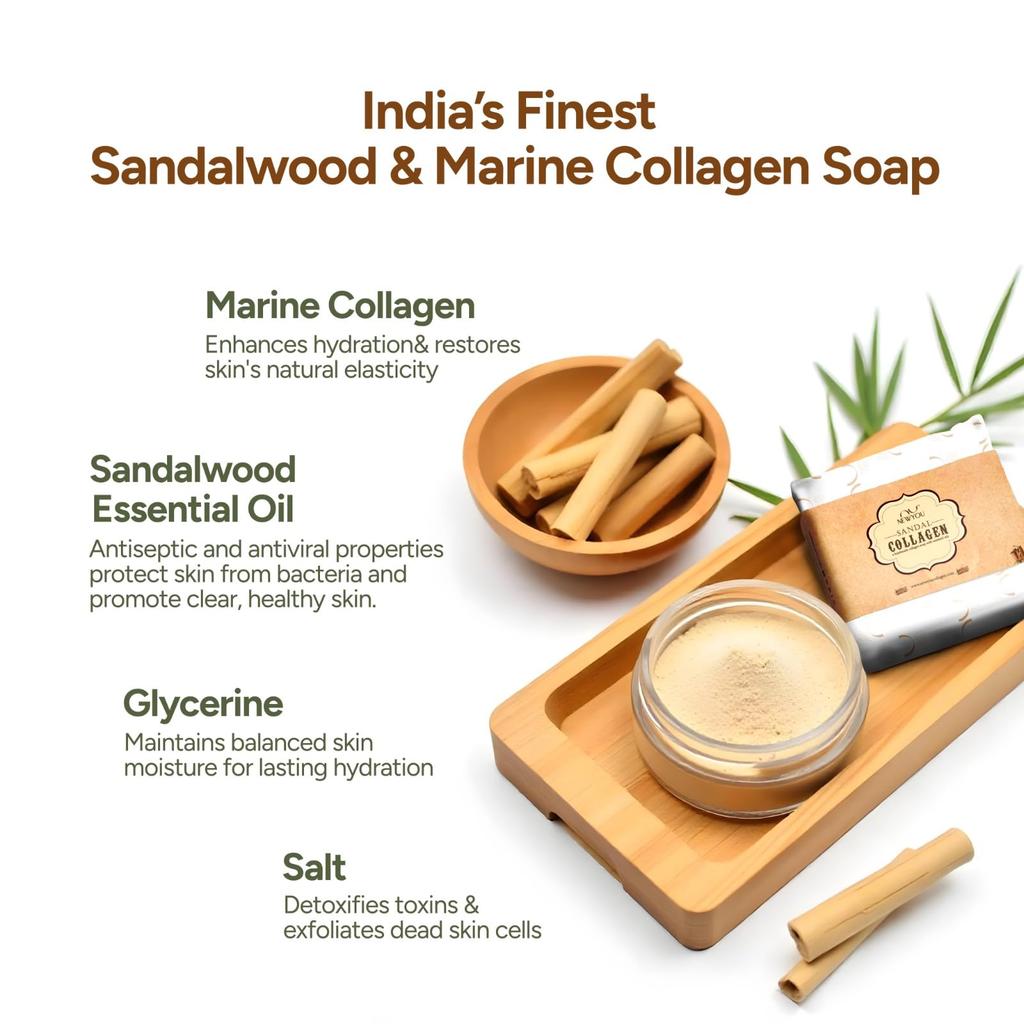 NewYou Handmade Anti-bacterial Collagen Soap (ollagen & Sandalwood Soap)