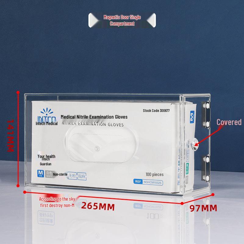 Punch-Free Wall-Mounted Acrylic Storage Box for Hats, Shoes, Gloves, and Masks