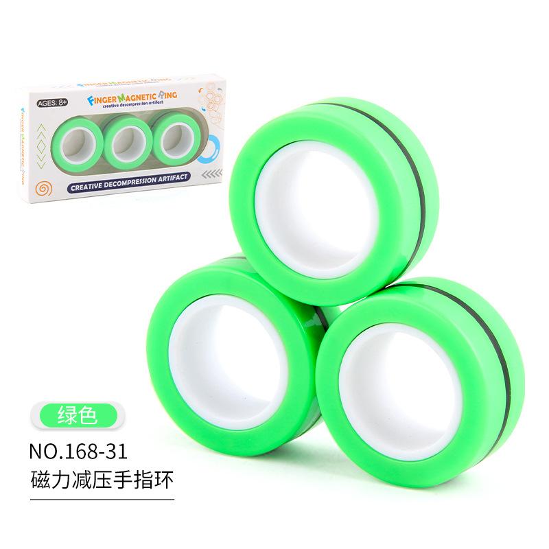 

Новое странное магнитное кольцо на палец Магнитное кольцо Декомпрессия Вентиляция Кольцо на палец Вращающаяся игрушка для кончиков пальцев