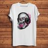 Raspberry Rock Skull with Headphone Funny Punk Tshirt UnisexCasual Short Sleeve T ShirtUnisex Novelty Streetwear Tee Breathable