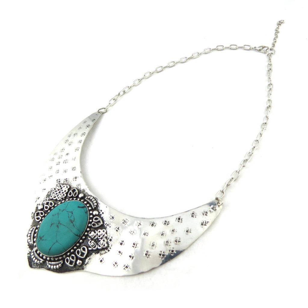 Les Trésors De Lily [N0293] - Turquoise 'Kilimanjaro' Designer Necklace
