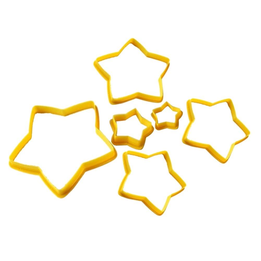 Neu 6 Teile/satz 3D DIY Pentagramm Weihnachten Baum Cookies Kuchen Cutter Mold Set Backen Werkzeug