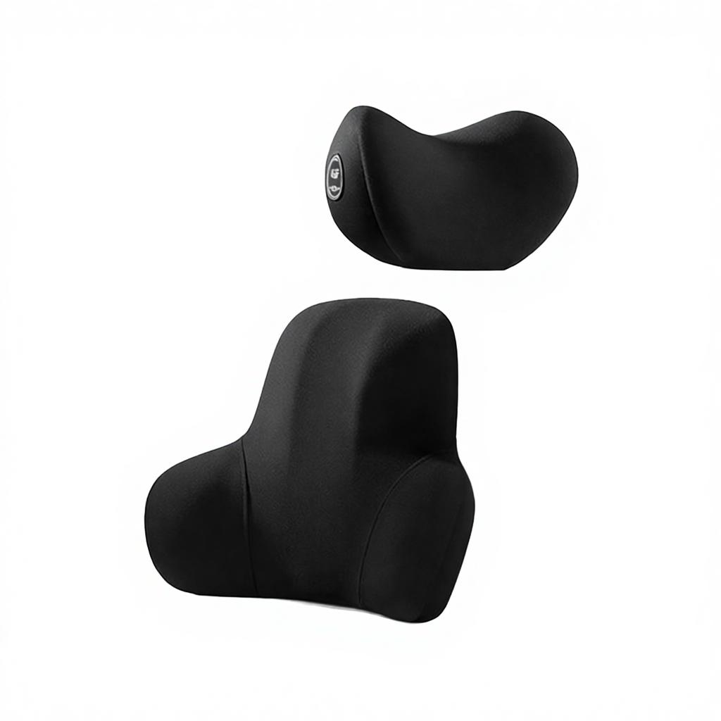 Breathable Memory Foam Car Seat Cushion Luxury Neck Rest Headrest Lumbar Support Pillow Cotton Material Back Massage Universal