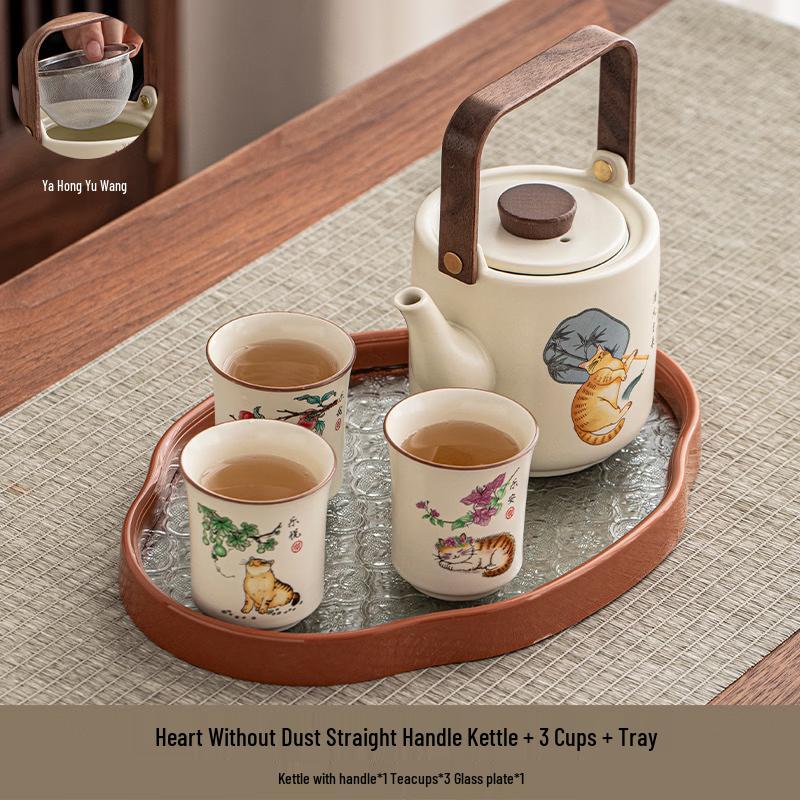 Minimalist Ceramic Tea Set with Tray 1