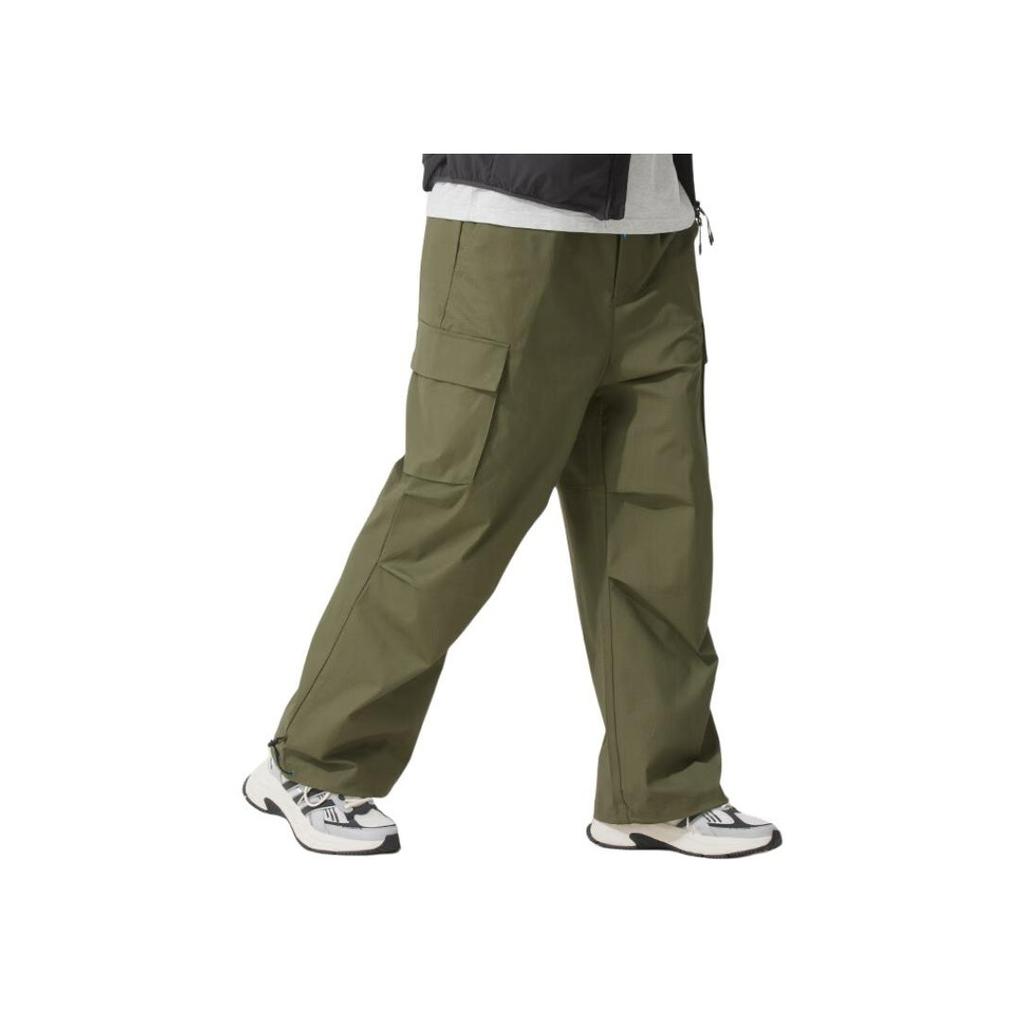 Adidas SS25 Versatile Fashion Breathable Work Knitted Sports Pants Men Pants Army-Green KA8013