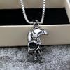 Men's Retro Stainless Steel Skull Pendant Necklace