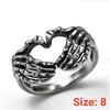 Romantic Love Heart Hand Hug Rings For Women I Love You Forever Punk Gesture Wedding Band Finger Ring Anniversary Couple Jewelry