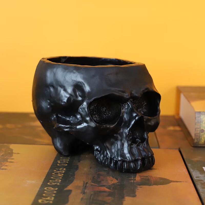 Resin Halloween Skull Pen Holder & Flower Pot