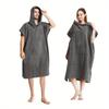 Quick Dry Hooded Towel Robe with Pocket Unisex One Size for Swimming Surfing Outdoor Sports Beach Activities