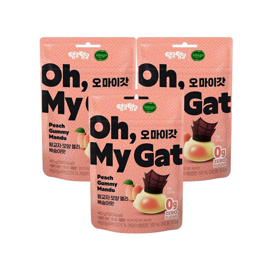 bibigo Oh My GAT Peach Flavor Jelly – 40g (1Pack / 3Packs)
