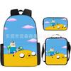 Adventure Time Backpack Set 3-Piece Comic Bookbag Shoulder Bag Pencil Case