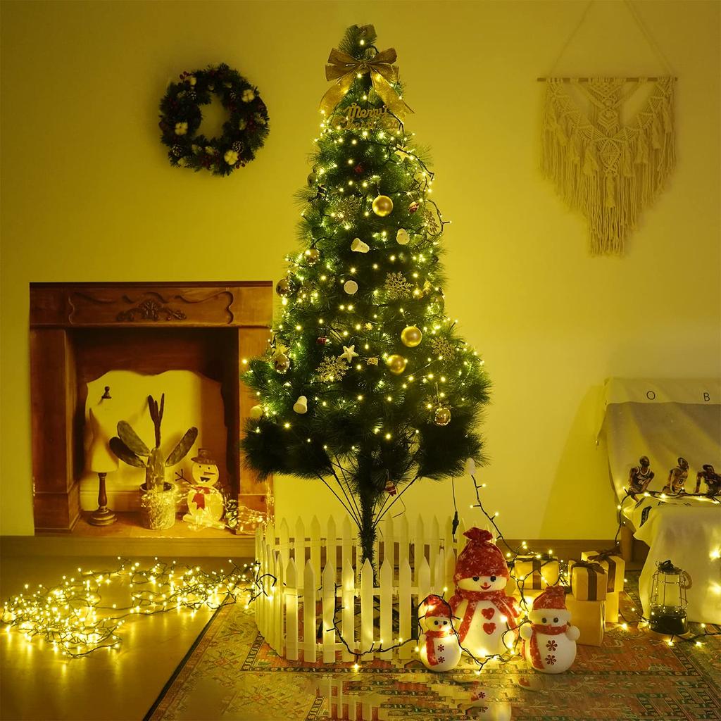 Vividsunny 60m LED Illumination 1000 8 Christmas LED Party Event Memory Multiple Christmas Tree 3m Extension Cord Light, Bulbs, Patterns, Outdoor,