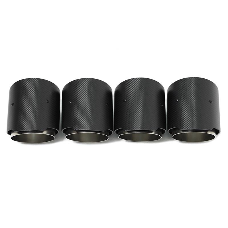 

4 PCS/lot Carbon Fiber Matte Car Exhaust Tip For BMW M2 F87 M3 F80 M4 F82 M5 F10 M6 F12 Muffler Tip ID 70mm Nozzle Tailpipe Carbon Fiber D