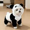 Thicken Winter Dog Coat Anti Shedding Four Legs Dog Outfit New Panda Dog Costume  Pet Costume Party