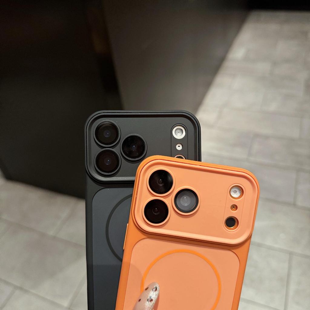 Apple 17ProMax Magnetic Color-block Two-in-One Matte Skin-feel Phone Case for iPhone16