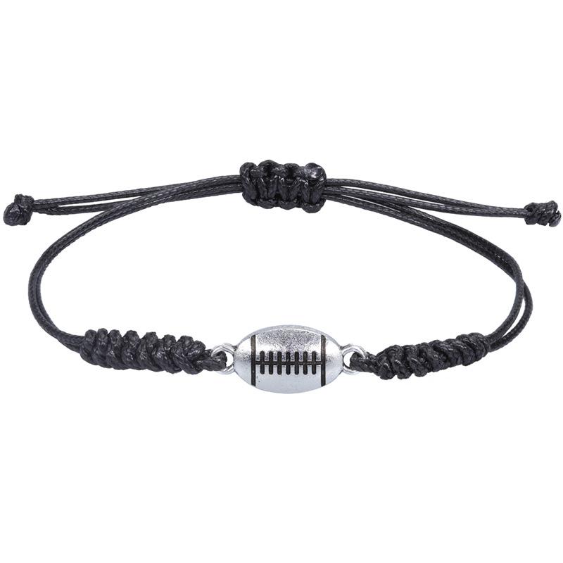 1 Pcs Hand Woven Alloy Bracelet for Baseball Football, Basketball and Volleyball