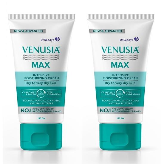 Dr. Reddy’s Venusia Max For Dry Skin With Shea Butter & Cocoa Butter - Pack of 2x150g Intensive Moisturizing Cream