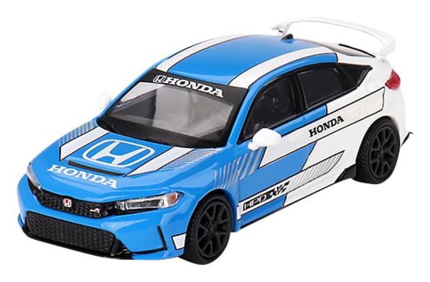 MINI GT Scale Honda Civic Type R 2023 Pace Car Blue Finished Product 1/64 #3 (Left-Hand Drive)