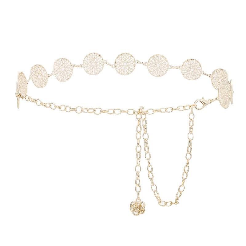 Metal Waist Chain For Women With Hollow Design Perfect For Summer And Winter Fashion Accessory