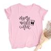 Mama Needs Coffee Print Women Tee Mom Life Casual Female T Shirt Gift For Mother S