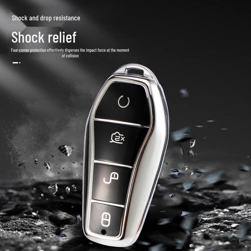 BYD Key Case for 22 Qin Plus DMi, EV/e2/d1, Dolphin, e3, Yuan Pro - Full Coverage Shell