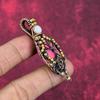 Tree of life thulite pendant copper wire wrapped pendant gemstone jewelry rainbow moonstone pendant handmade copper jewelry gifts for mother