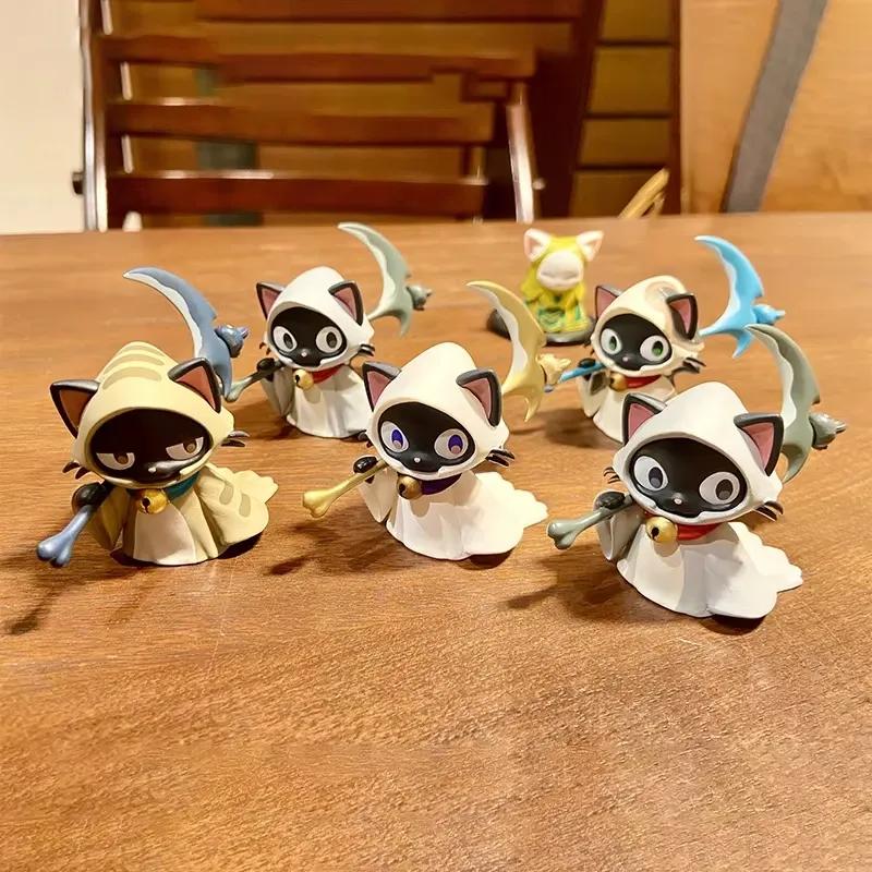 New In Stock Sickle Reaper Cat Twisted Egg Blind Box Reaper Shaped Cat Action Figure Collection Ornament Perfect Birthday Gift